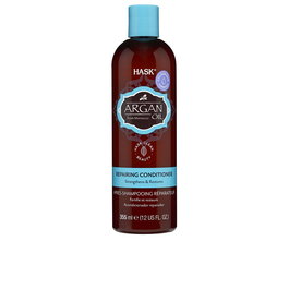 Hask Après-Shampoing Réparateur à l'Huile d'Argan - Conditionneur pour Cheveux Abîmés - Facilite le Démêlage et Élimine les Frisottis - 355 ml