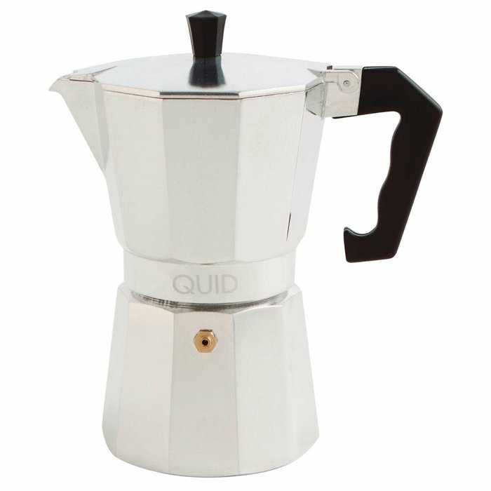 Quid Cafetière Aluminium Cesena 6 Tasses Compatible Vitrocerámica, Électrique, Gaz