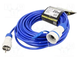 KEL Rallonge réseau H07BQ-F 3G1,5mm2 20m bleue