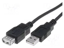 DIGITUS Câble USB 2.0 noir 1,8 m (USB A socle vers USB A prise) extra_attributes.manufacturer_symbols.0