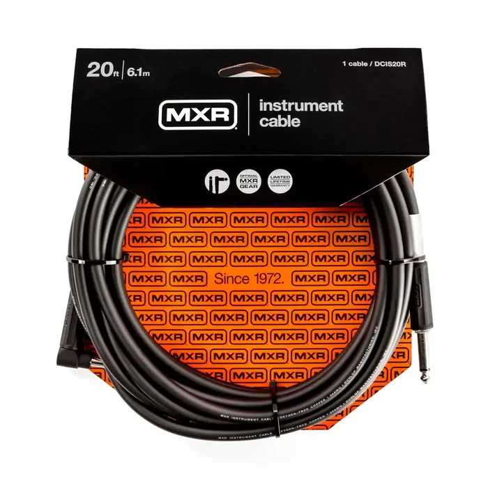 MXR Câble d'instrument Standard 6,096 m (20 ft) coudé/droit MXR Câble d'instrument Standard 6,096 m (20 ft) coudé/droit