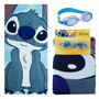 Cerdá Set de Serviette et Lunettes de Natation Stitch - Dimensions: 24.0 x 34.0 x 6.0 cm - Age Minimum Recommandé: 6 ans - Couleur: Bleu