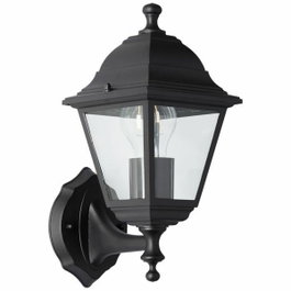 Brilliant Applique extérieure montante NISSIE Noir métal/verre E27 60W