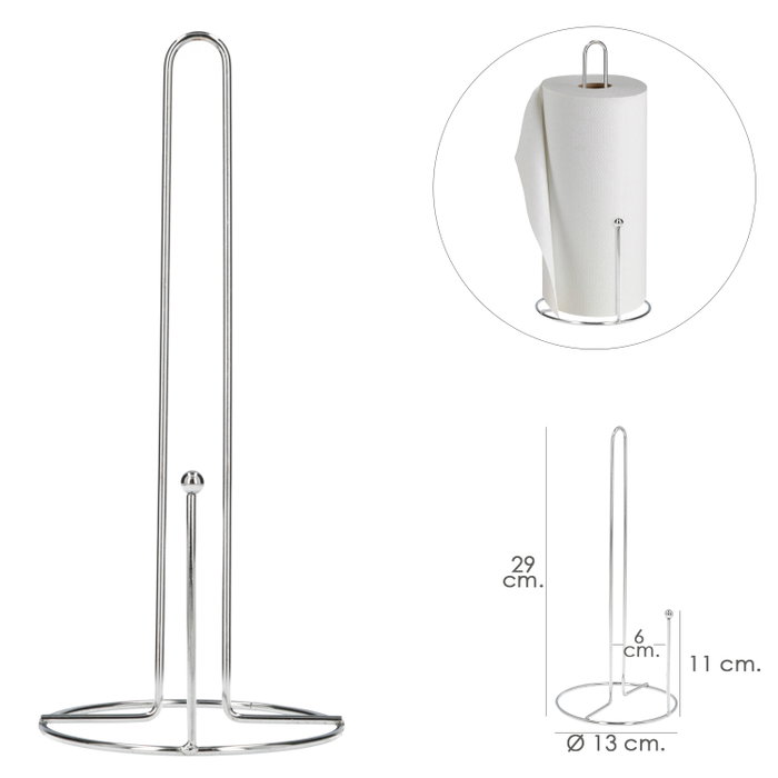ORYX Porte-rouleau de cuisine vertical Inox 13 x 29,5 cm