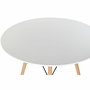 Table de Salle à Manger DKD Home Decor Blanc Noir Naturel Bouleau Bois MDF 90 x 90 x 74 cm