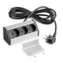 Emuca Multiconnecteur V Dock, Anodisé mat, Plastique et Aluminium.