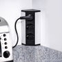 Emuca Multiconnecteur V Dock, Anodisé mat, Plastique et Aluminium.