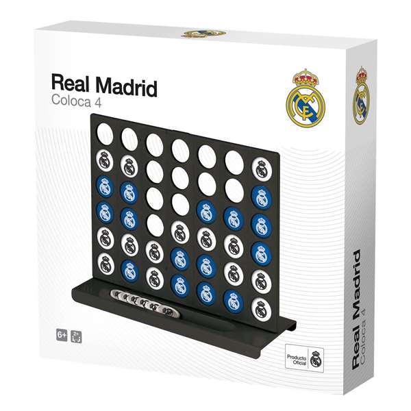 Falomir Juego coloca 4 Real Madrid - Jeu de stratégie en version espagnol pour enfants de 3 à 6 ans Falomir Juego coloca 4 Real Madrid - Jeu de stratégie en version espagnol pour enfants de 3 à 6 ans