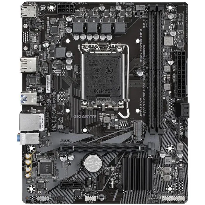 Gigabyte H610M K V2 DDR5 Carte mère Micro-ATX Intel H610 Socket LGA 1700 DDR5 PCIe 4.0 M.2 USB 3.2