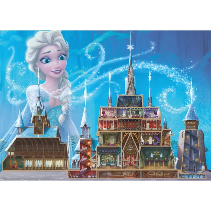 Ravensburger Puzzle 1000 pièces - Châteaux d'Elsa (Disney Frozen) - Multicolore - Pour enfants et adultes - Jeu de patience et décoration