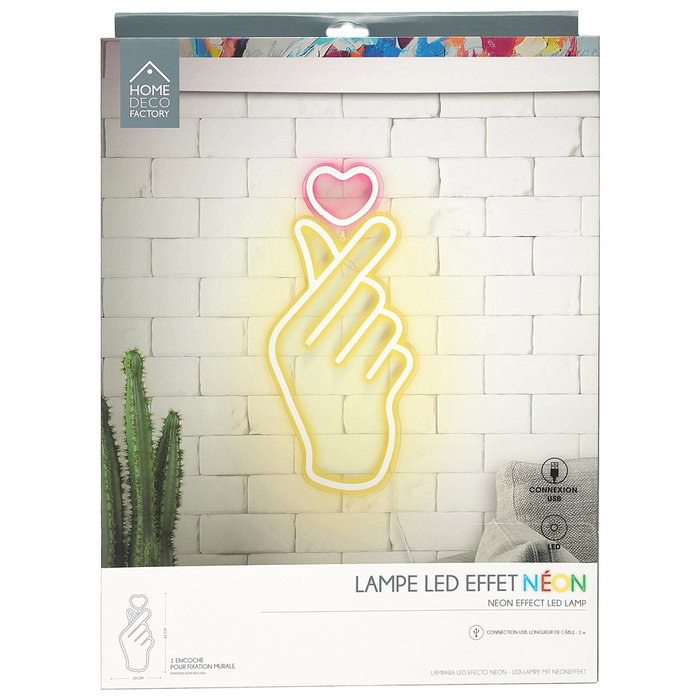 Home Deco Factory Déco Néon LED USB Mano-Corazón Home Deco Factory Déco Néon LED USB Mano-Corazón