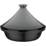 GSW Tajine en fonte massive - 30 x 22 cm - Couvercle céramique - Compatible induction - Gris