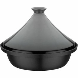 GSW Tajine en fonte massive avec couvercle céramique, 30 cm, Gris