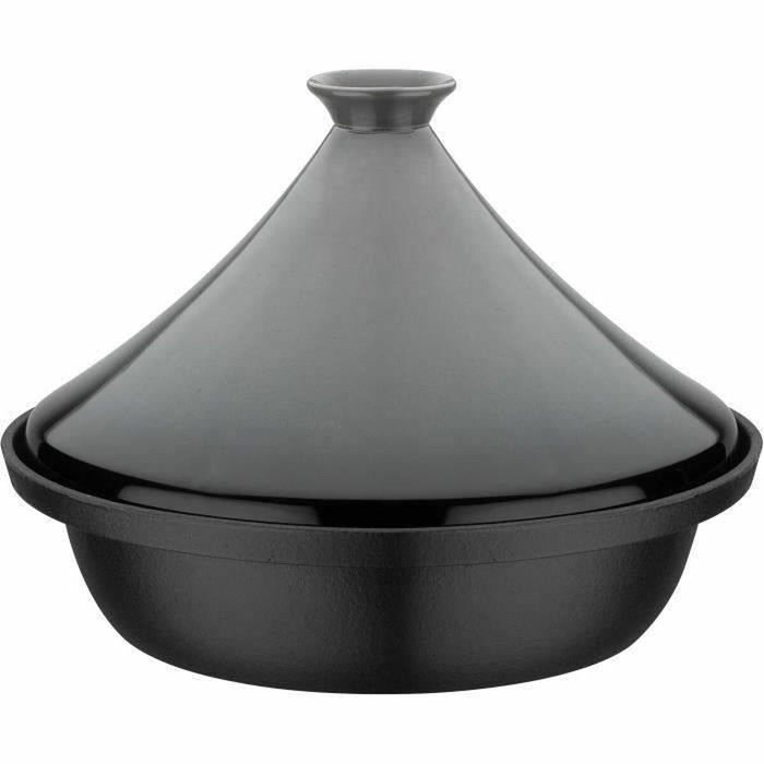GSW Tajine en fonte massive avec couvercle céramique, 30 cm, Gris GSW Tajine en fonte massive avec couvercle céramique, 30 cm, Gris