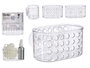 Berilo Porte-gel petit avec ventouse transparent 15.8 x 8.5 x 8 cm (Set de 24)