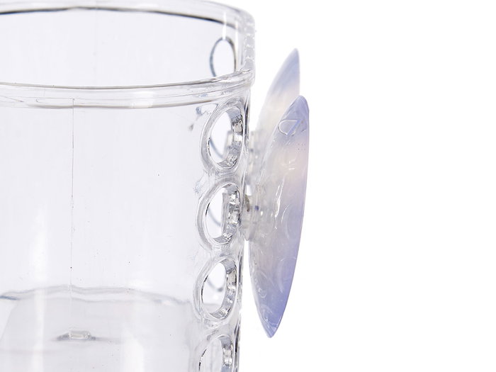 Berilo Porte-gel petit avec ventouse transparent 15.8 x 8.5 x 8 cm (Set de 24)