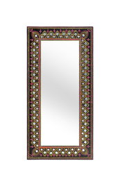 GINER Y COLOMER - Miroir Décoratif MDF Orientable Horizontal ou Vertical - Peint à la Main - 72x26 cm - Multicolore