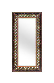 GINER Y COLOMER - Miroir Décoratif MDF Orientable Horizontal ou Vertical - Peint à la Main - 72x26 cm - Multicolore