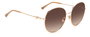 Jimmy Choo Birdie-S-BKU-HA Lunettes de soleil rondes en métal marron