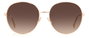 Jimmy Choo Birdie-S-BKU-HA Lunettes de soleil rondes en métal marron