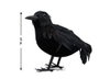 Corbeau décoratif de 16 cm avec plumes pour Halloween et scénographie