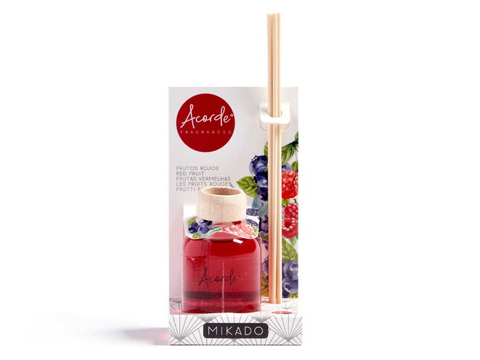 Acorde Mikado 50 ml avec bâtonnets fruits rouges 7 x 17 x 5 cm (Set de 12)