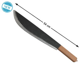 Machette décorative 54 cm avec lame noire pour personnage de l'horreur