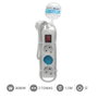 GSC Evolution Base multiple Serie Estándar 3T avec interrupteur, 1,5m, Blanco