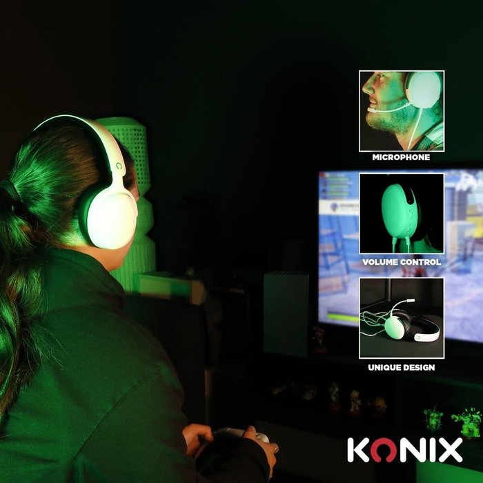 Konix Nexus Casque Gaming Circum-aural Blanc Konix Nexus Casque Gaming Circum-aural Blanc