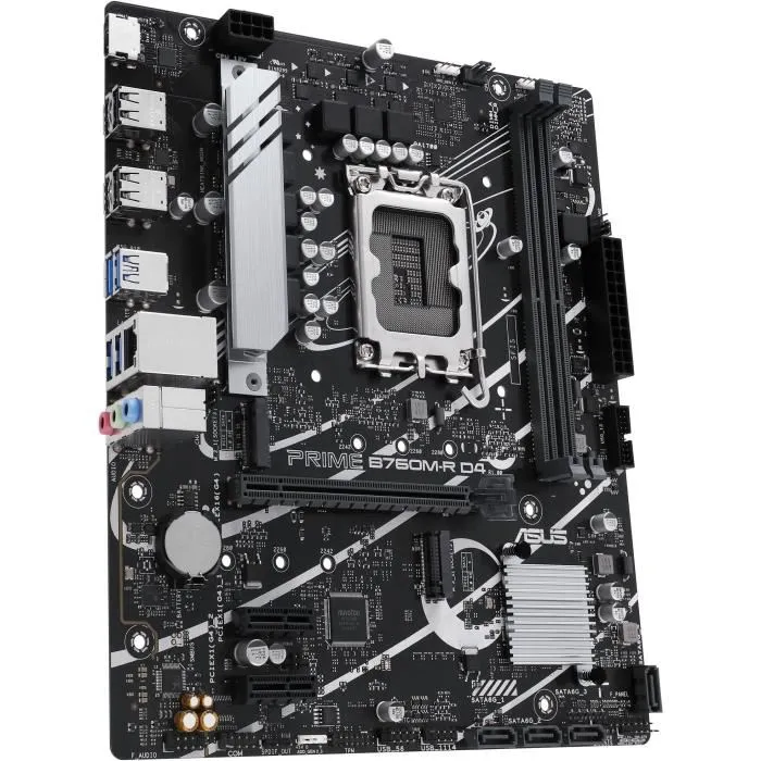 ASUS Carte mère PRIME B760M-R D4 micro ATX Socket LGA 1700 Intel B760 DDR4 64 Go 2.5 GbE