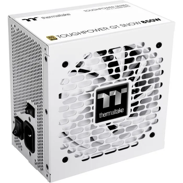 Thermaltake - Toughpower GT Snow - Alimentation PC 850W 80+ Gold ATX 3.1 - Full Modulaire - PCI-E 5.1 12VHPWR - Blanc