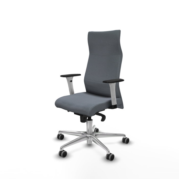 Piqueras Y Crespo Fauteuil Albacete Gris avec Mécanisme Synchrone et Base Aluminium Piqueras Y Crespo Fauteuil Albacete Gris avec Mécanisme Synchrone et Base Aluminium
