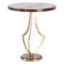 BigBuy Home Table d'appoint Doré Naturel Ronde