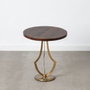 BigBuy Home Table d'appoint Doré Naturel Ronde