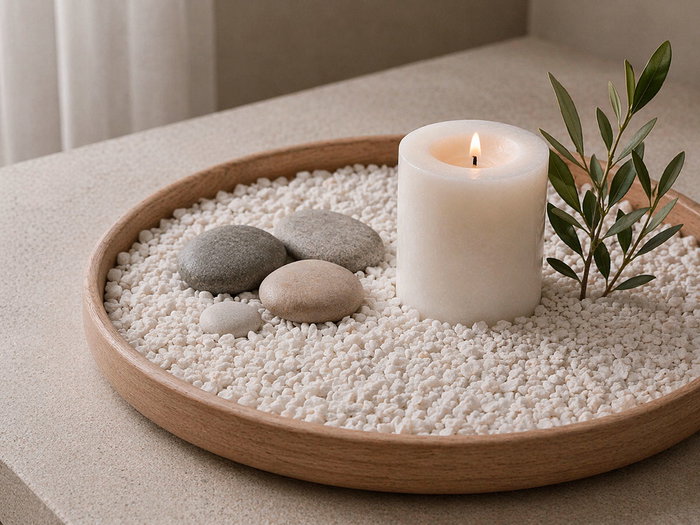 GIFTDECOR Bote Piedra 2 5 mm 700g Blanco