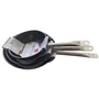 Baumalu Lot de 3 Poêles Gastronomie en Acier Inoxydable 20 cm, 24 cm et 28 cm pour Cuisine Performante