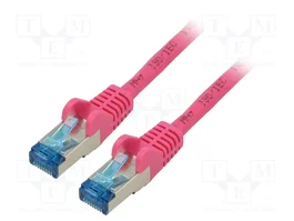 GOOBAY Câble Ethernet Patch Cord Cat 6a S/FTP 15m Rose