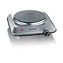 Severin KP1092 Plaque de cuisson posable électrique - Plaque chauffante en fonte 18 cm 1500W avec thermostat réglable