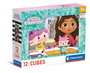 Clementoni - Puzzle infantile Cubos 12 La Casa de Gabby, puzzle d'éveil 12 cubes pour enfants dès 3 ans