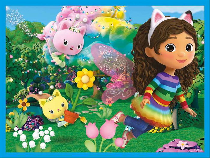 Clementoni - Puzzle infantile Cubos 12 La Casa de Gabby, puzzle d'éveil 12 cubes pour enfants dès 3 ans