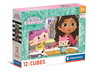 Clementoni - Puzzle infantile Cubos 12 La Casa de Gabby, puzzle d'éveil 12 cubes pour enfants dès 3 ans