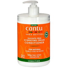 Cantu - Après-shampoing hydratant crème au beurre de karité sans sulfates 709ml - Pour cheveux ondulés, bouclés, afros et crépus