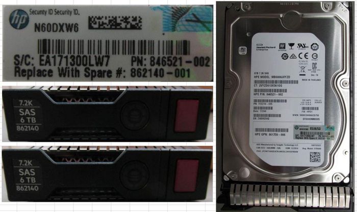 Hewlett Packard Enterprise Disque dur SAS 3.5" 6 To 12 Gb/s 7200 tr/min LFF 512e pour serveur