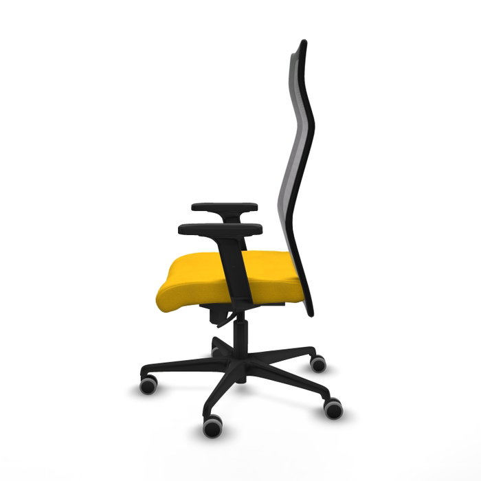 Piqueras y Crespo Chaise de Bureau Albacete Jaune et Noir