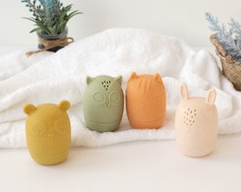 KioKids Jeu de 4 animaux de bain antimouissure multicolores