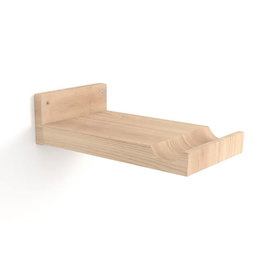 Rei 2-8062.90 Support mural fixe pour vélo en hêtre laqué mat 10x20x36 cm, charge max 25 kg