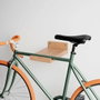Rei 2-8062.90 Support mural fixe pour vélo en hêtre laqué mat 10x20x36 cm, charge max 25 kg