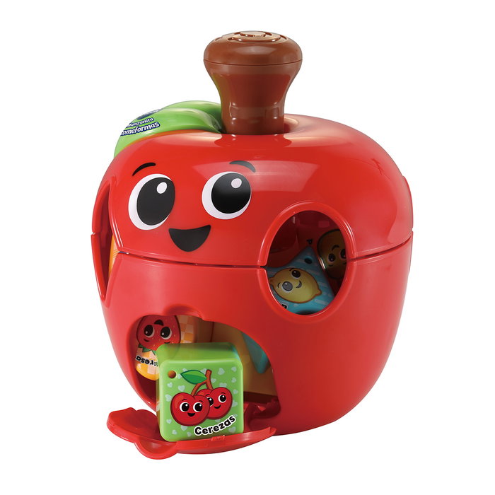 V-Tech Encajables Figuras Manzanita Comeformas 80-564622 - Jeu d'encastrement avec formes et nourriture, 10 pièces en plastique recyclé, pour enfants dès 12 mois