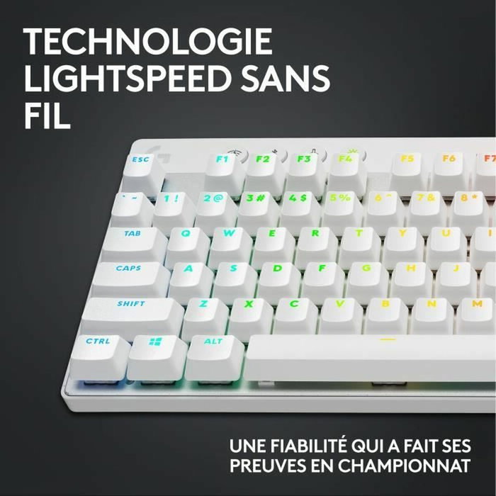 Logitech G Pro X TKL Lightspeed Blanc AZERTY Logitech G Pro X TKL Lightspeed Blanc AZERTY