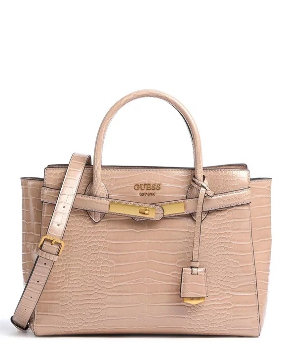 Guess Enisa Sac en textile Marron clair Guess Enisa Sac en textile Marron clair